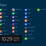 Windows 8 Charms Bar visible by swiping, not mousing.